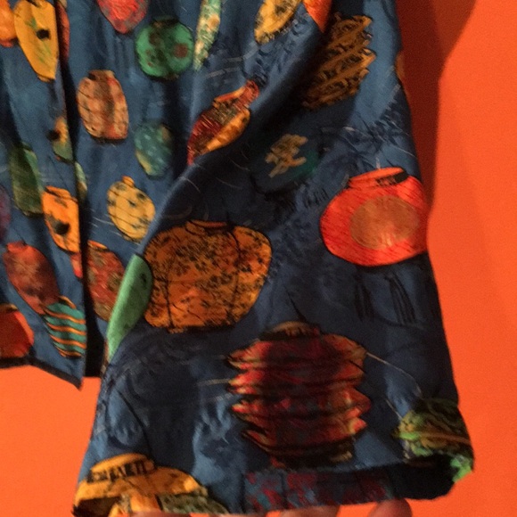 Chico’s Design Colorful Japanese Lantern Pattern Shirt Size 3/ Large 14/16 Plus - Picture 12 of 16